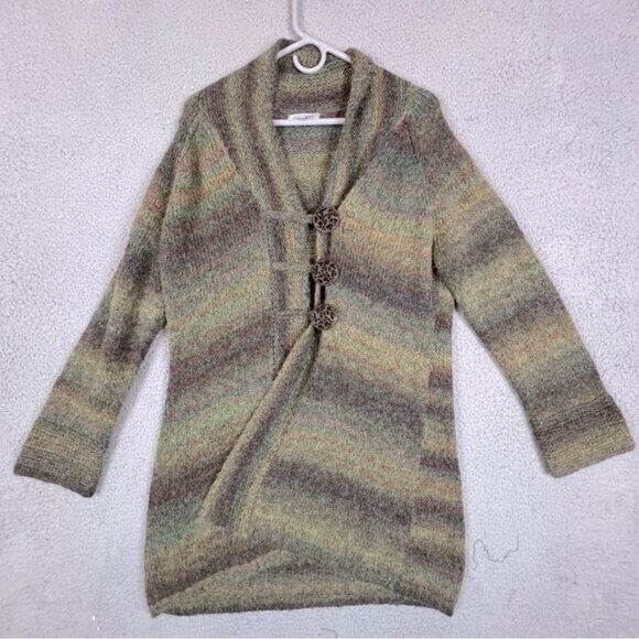 PBJ SPORT WOMENS WOOL SWEATER JACKET GREEN SIZE XL - Picture 1 of 9